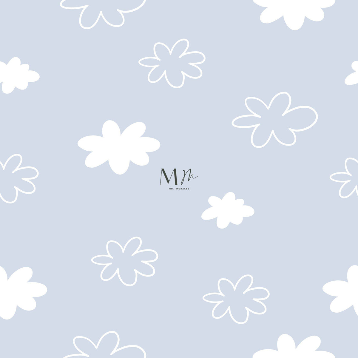 Flores en blanco