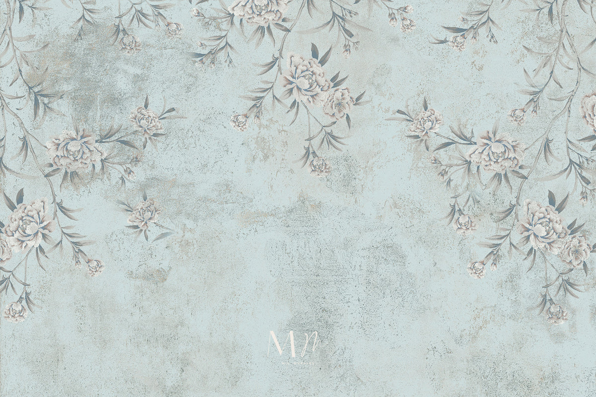 Rama floral celeste