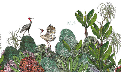 Arbustos y aves