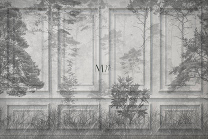 Bosque nublado y molduras