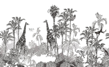 Jirafas en negro