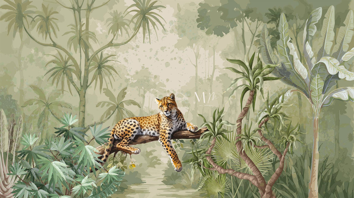 Leopardo y selva