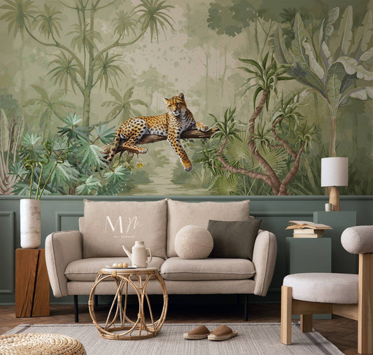 Leopardo y selva