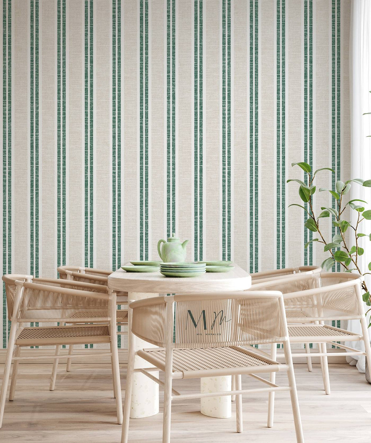 Doble linea verde