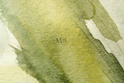 Manchas de acuarela verde