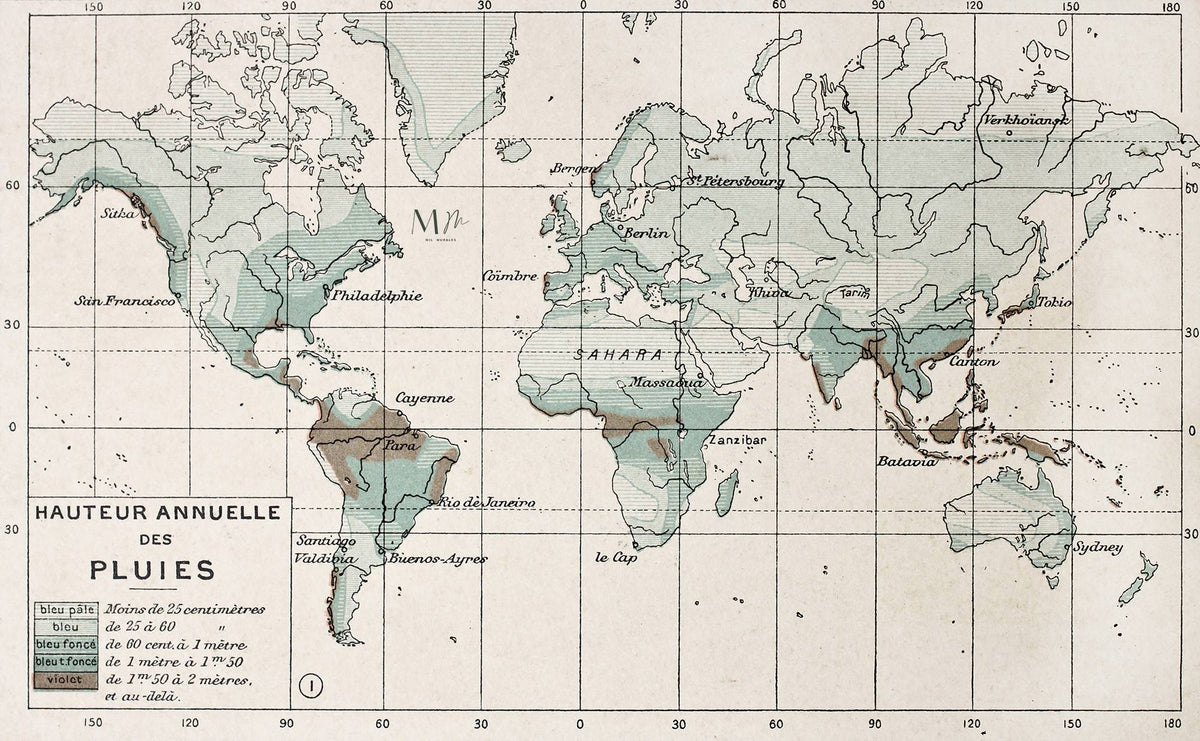 Mapa en verde agua
