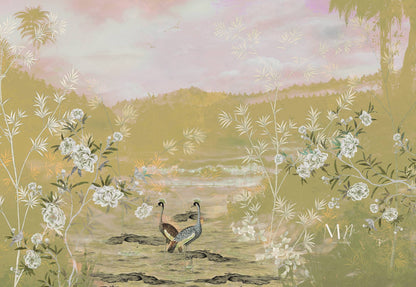 Paisaje con rosales