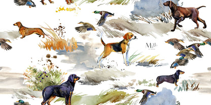 Perros en acuarela