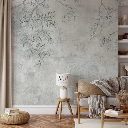 Rama floral gris