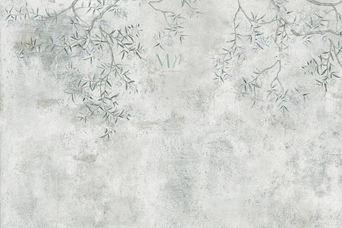 Rama floral gris