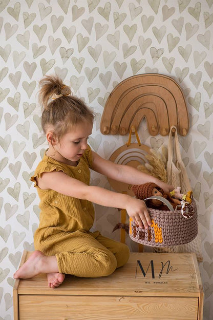 Corazones beige