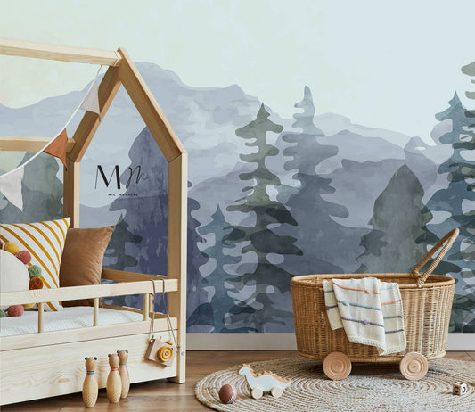 Pinos acuarela