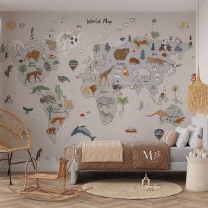 Mapamundi de animales