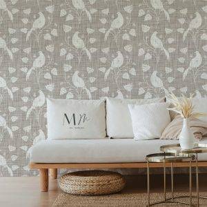Aves sobre lino