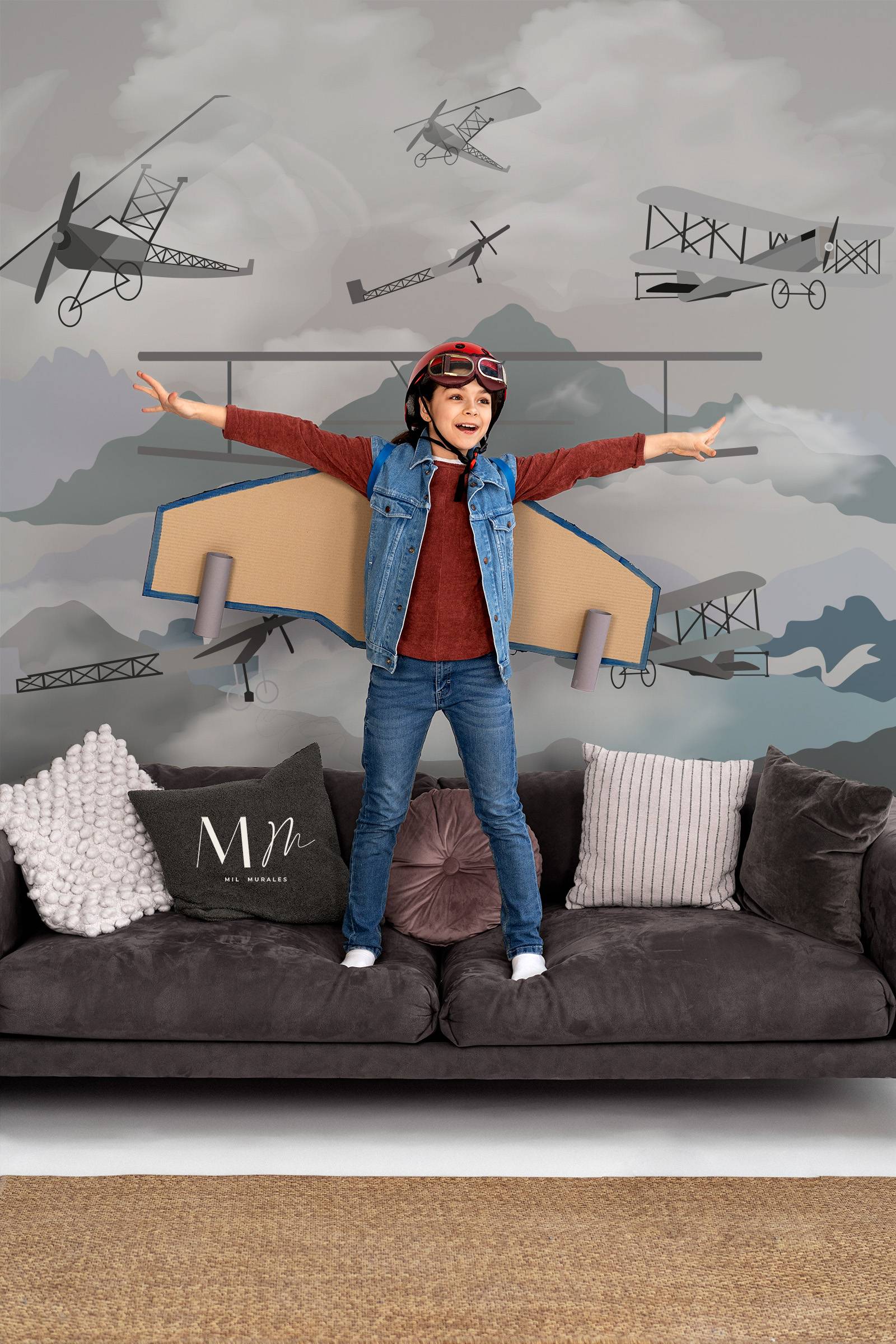 Avionetas en el cielo