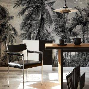 Palmeras contra el cielo